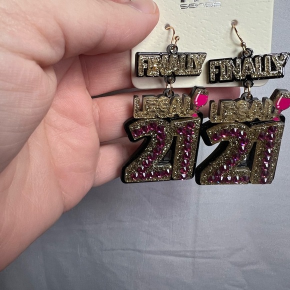 ITS Sense Fashion Dangle Earrings Finally Legal 21 NWT for pierced ears - Picture 5 of 6